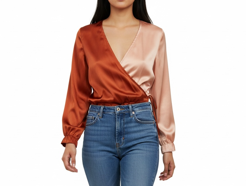YY The Label Pink/Burnt Orange Silk
